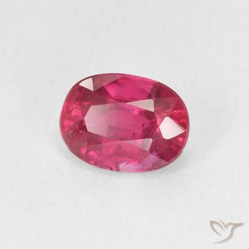 Rubino Rosso chiaro naturale da 1.25 ct, Ovale, VS