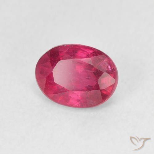 Rubino Rosso chiaro naturale da 1.17 ct, Ovale, VS