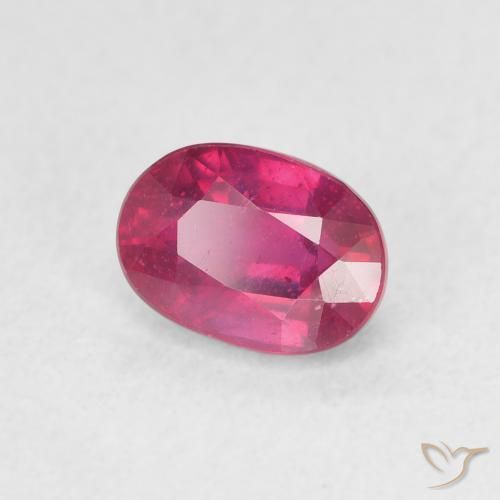 Rubino Rosso chiaro naturale da 1.42 ct, Ovale, VS