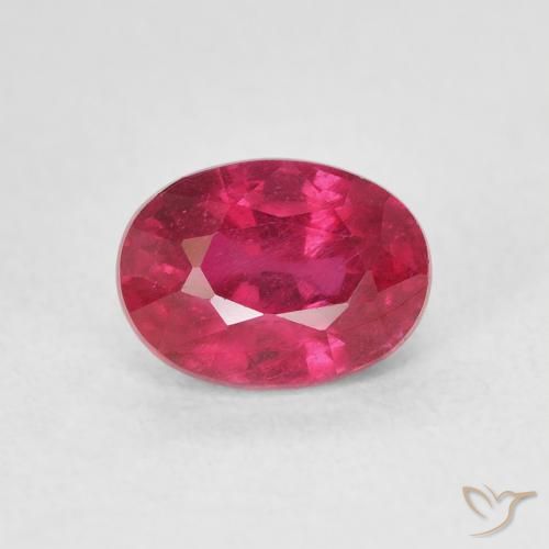 1.45ct Naturale Rosso medio Rubino, Ovale, VS