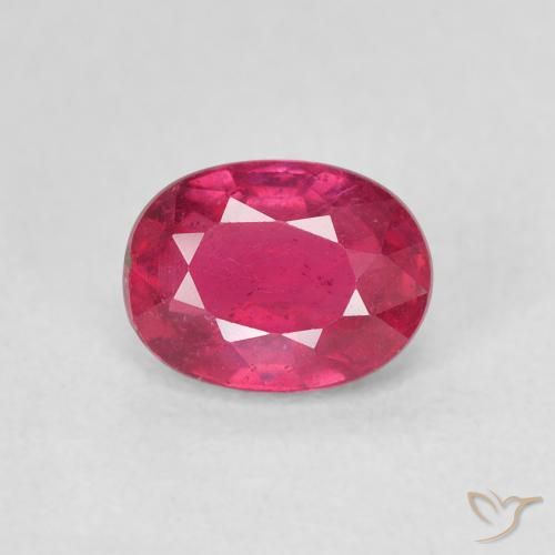 1.18ct Naturale Rosa rossastra Rubino, Ovale, VS
