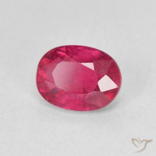 Rubino Rosa rossastra naturale da 1.18 ct, Ovale, VS