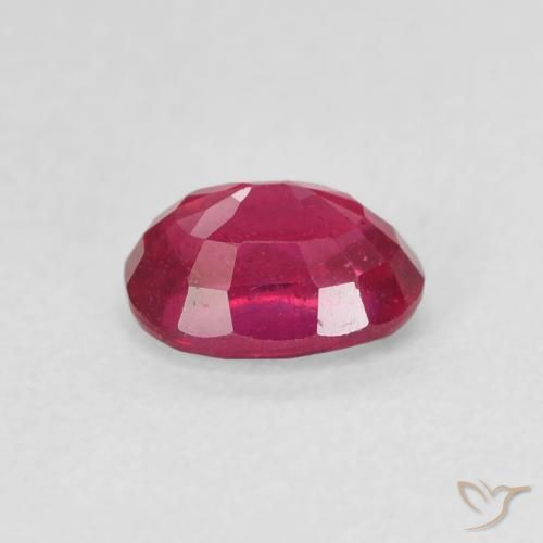 Rubino Rosa rossastra naturale da 1.18 ct, Ovale, VS