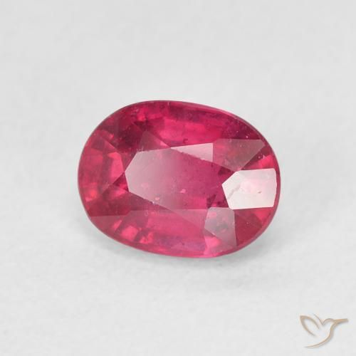 Rubino marmellata rossa naturale da 1.39 ct, Ovale, VS