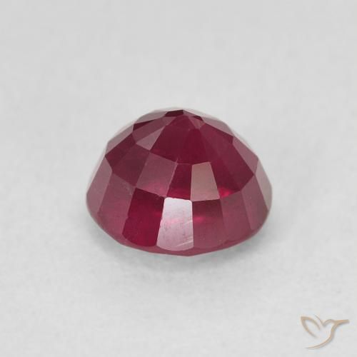 Rubino Rosso scuro naturale da 1.13 ct, Rotondo, VS-SI