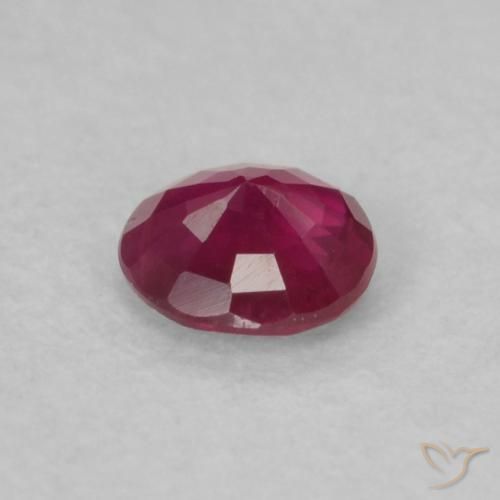 Rubino Rosa rossastro intenso naturale da 0.17 ct, Rotondo, VS