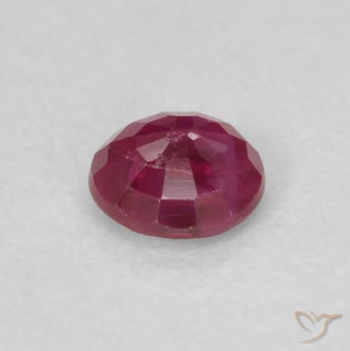 Rubino Rosso scuro naturale da 0.18 ct, Rotondo, VS