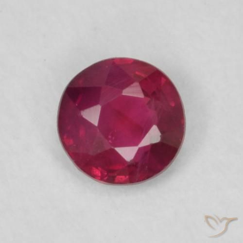 0.15ct Naturale Rosso tendente al rosa Rubino, Rotondo, VS