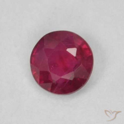 Rubino Rosso tendente al rosa naturale da 0.15 ct, Rotondo, VS