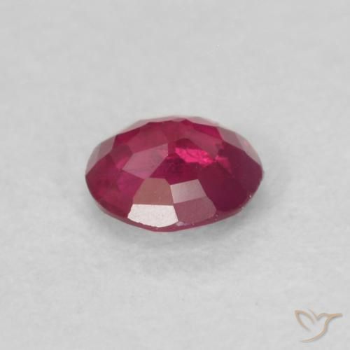 Rubino Rosso tendente al rosa naturale da 0.15 ct, Rotondo, VS