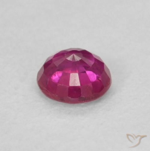 Rubino Rosso tendente al rosa naturale da 0.20 ct, Rotondo, VS