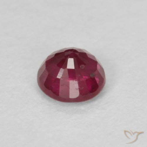 Rubino Rosso scuro naturale da 0.32 ct, Rotondo, VS