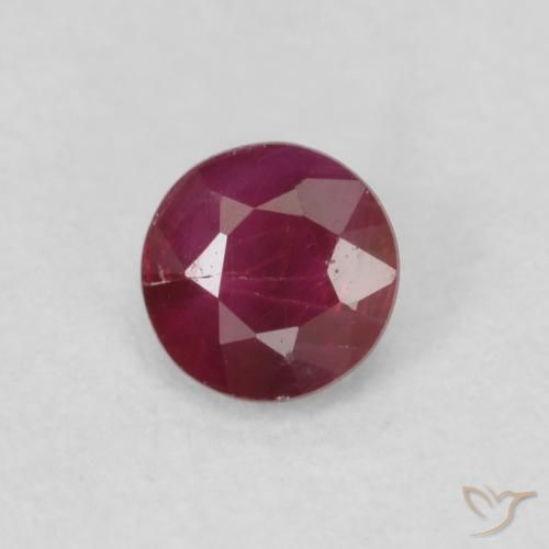 0.28ct Naturale Rosso scuro Rubino, Rotondo, SI