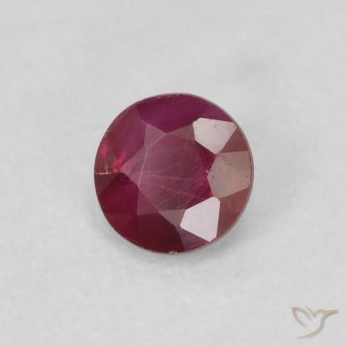 Rubino Rosso scuro naturale da 0.28 ct, Rotondo, SI