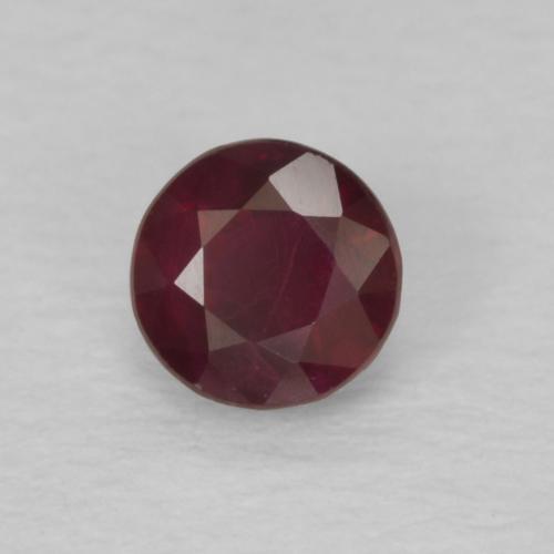 Rubino Rosso scuro naturale da 0.29 ct, Rotondo, SI