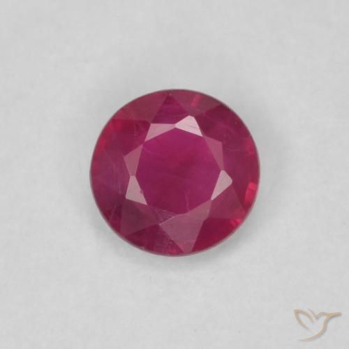 0.24ct Naturale Rosso tendente al rosa Rubino, Rotondo, SI