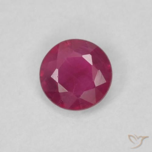 Rubino Rosso tendente al rosa naturale da 0.24 ct, Rotondo, SI