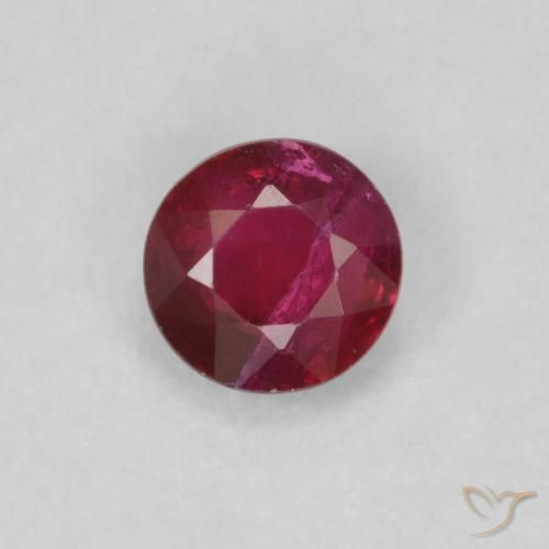 0.27ct Naturale Rosso scuro Rubino, Rotondo, VS