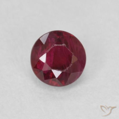 0.33ct Naturale Vino rosso Rubino, Rotondo, VS