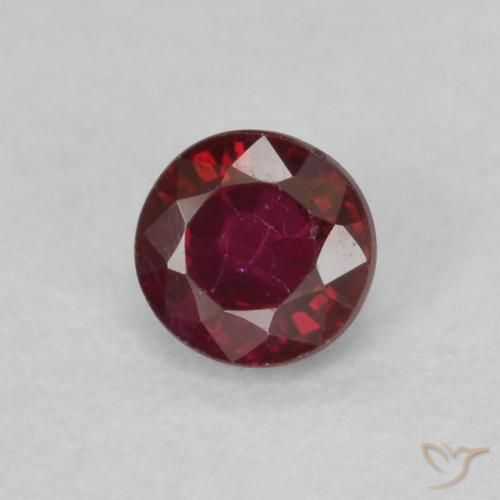 0.33ct Naturale Rosso medio Rubino, Rotondo, VS