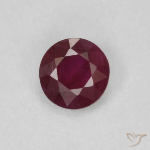0.25ct Naturale Vino rosso Rubino, Rotondo, VS