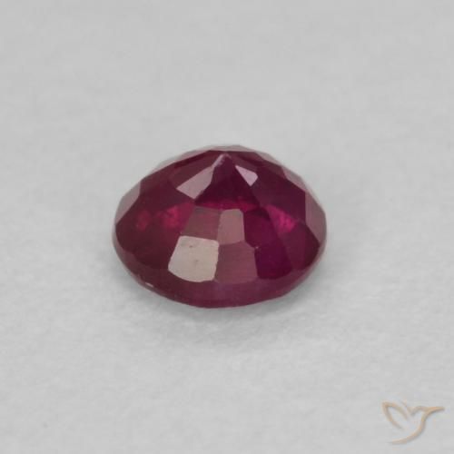 Rubino Rosso scuro naturale da 0.32 ct, Rotondo, VS
