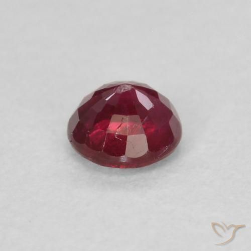 Rubino Rosso scuro naturale da 0.30 ct, Rotondo, VS