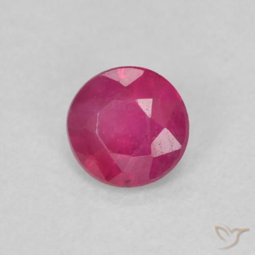 Rubino Rosso tendente al rosa naturale da 0.29 ct, Rotondo, VS