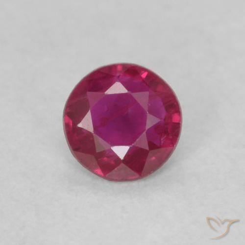 0.16ct Naturale Rosso tendente al rosa Rubino, Rotondo, VS