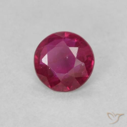 Rubino Rosso tendente al rosa naturale da 0.16 ct, Rotondo, VS