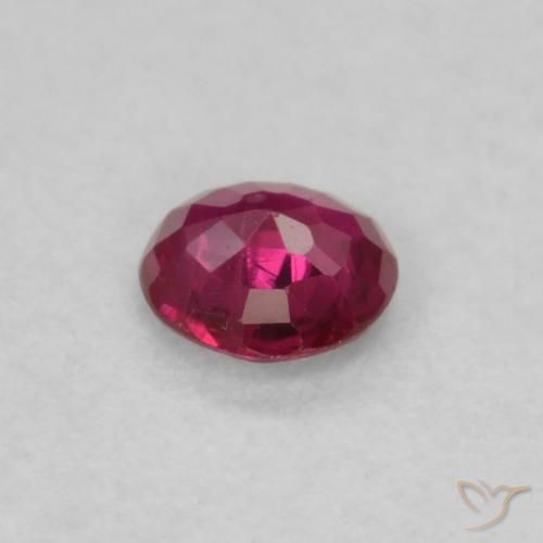 Rubino Rosso tendente al rosa naturale da 0.16 ct, Rotondo, VS