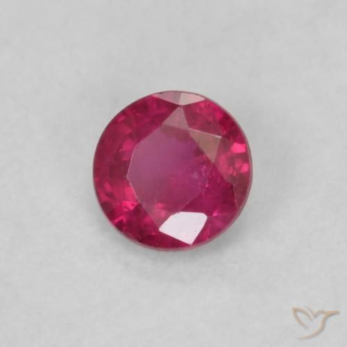 Rubino Rosso tendente al rosa naturale da 0.17 ct, Rotondo, VS