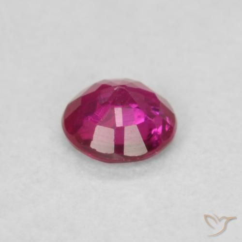 Rubino Rosso tendente al rosa naturale da 0.17 ct, Rotondo, VS