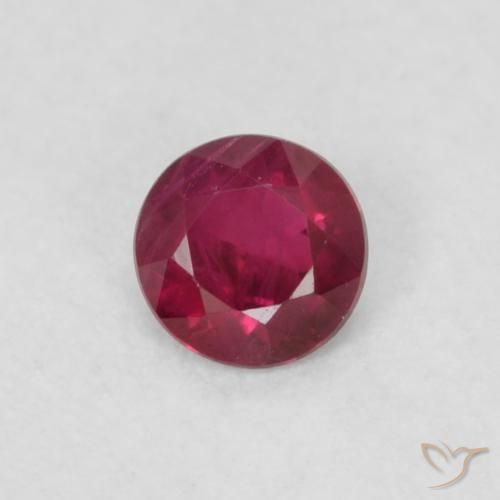 0.16ct Naturale Vino Rosso Profondo Rubino, Rotondo, VS