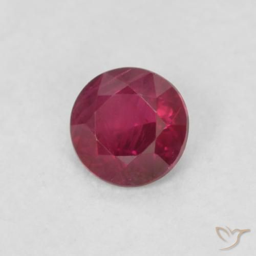 Rubino Vino Rosso Profondo naturale da 0.16 ct, Rotondo, VS