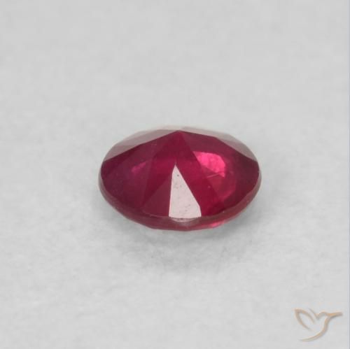 Rubino Vino Rosso Profondo naturale da 0.16 ct, Rotondo, VS