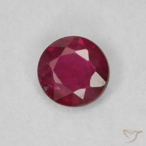 0.16ct Naturale Vino Rosso Profondo Rubino, Rotondo, VS, Photo A