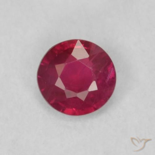 0.19ct Naturale Cremisi Profondo Rubino, Rotondo, VS