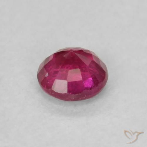 Rubino Rosso tendente al rosa naturale da 0.20 ct, Rotondo, VS