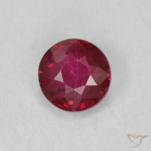0.20ct Naturale Rosso scuro Rubino, Rotondo, VS