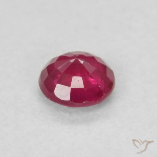 Rubino Rosso scuro naturale da 0.20 ct, Rotondo, VS