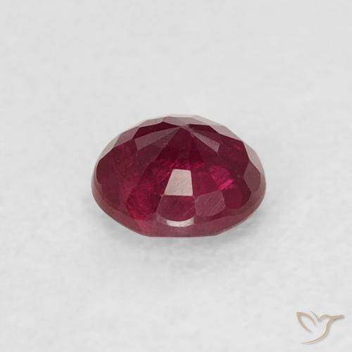 Rubino Rosso scuro naturale da 0.21 ct, Rotondo, VS