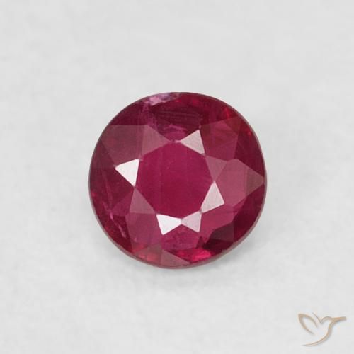 0.18ct Naturale Rosso scuro Rubino, Rotondo, VS-SI