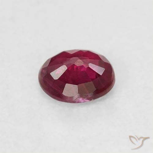 Rubino Rosso scuro naturale da 0.18 ct, Rotondo, VS-SI
