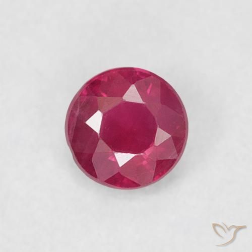 0.19ct Naturale Rosso tendente al rosa Rubino, Rotondo, VS