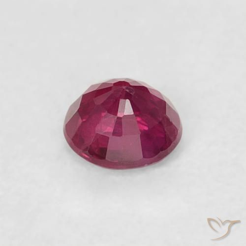 Rubino Rosso tendente al rosa naturale da 0.19 ct, Rotondo, VS