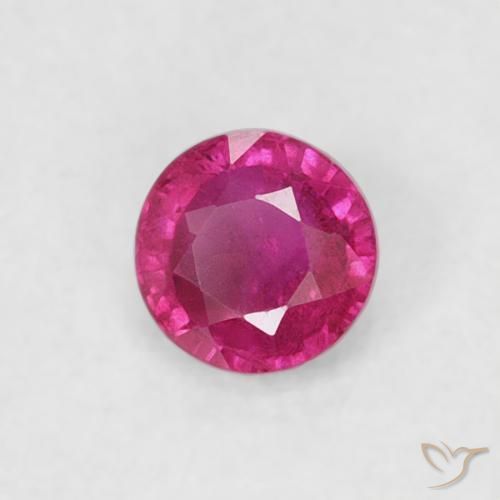 Rubino Rosso tendente al rosa naturale da 0.22 ct, Rotondo, VS