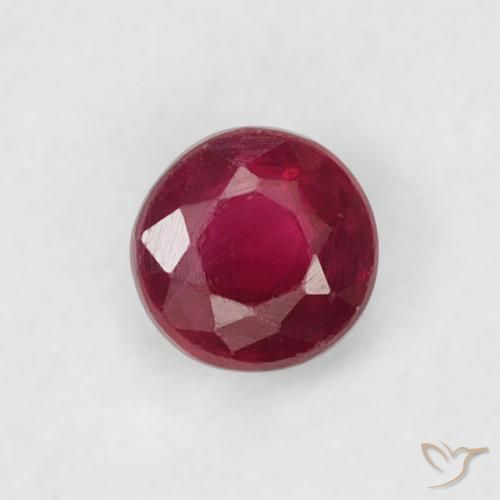 0.23ct Naturale Rosso scuro Rubino, Rotondo, VS