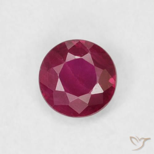 0.20ct Naturale Vino Rosso Profondo Rubino, Rotondo, VS-SI