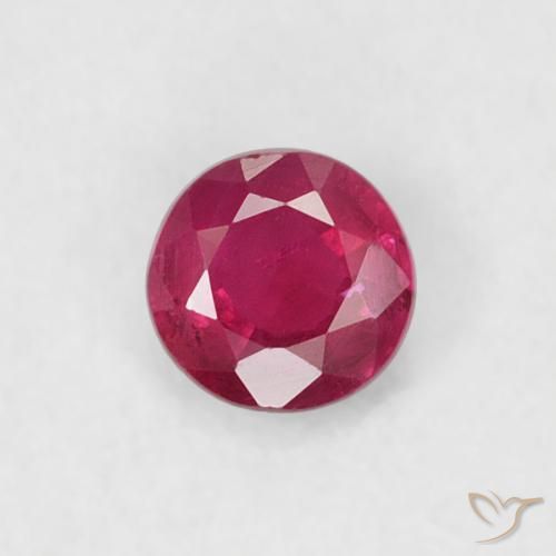 0.20ct Naturale Rosso tendente al rosa Rubino, Rotondo, SI
